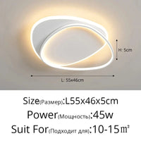 QIYIMEI Lustre LED Moderne pour Décoration Intérieure de Maison | Marco Lucetti A blanc 55cm / Blanc froid, pas de télécommande