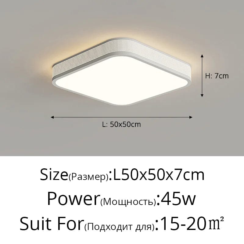 QIYIMEI: Plafonnier LED Style Cercle Carré pour Décoration Maison | Marco Lucetti