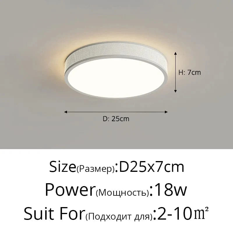 QIYIMEI: Plafonnier LED Style Cercle Carré pour Décoration Maison | Marco Lucetti A Blanc 25cm / Intensité variable avec télécommande