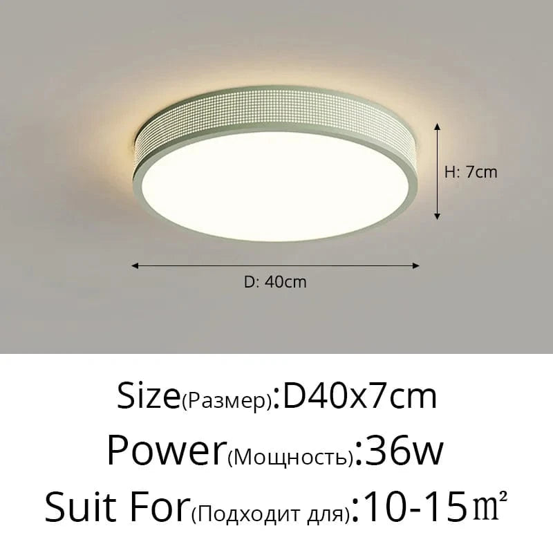 QIYIMEI: Plafonnier LED Style Cercle Carré pour Décoration Maison | Marco Lucetti A vert 40cm / Intensité variable avec télécommande