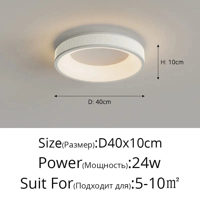 QIYIMEI: Plafonnier LED Style Cercle Carré pour Décoration Maison | Marco Lucetti B Blanc 40cm / Intensité variable avec télécommande