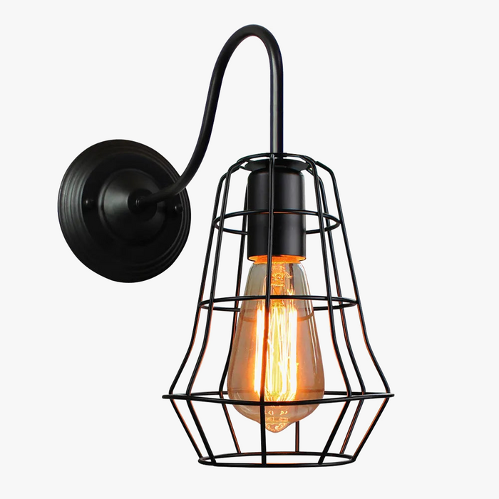 Rétro Loft Applique Vintage Murale Luminaire  LED Lampe De Chevet Industriel - Idéal pour la Maison, Bar, Salon ou Chambre
