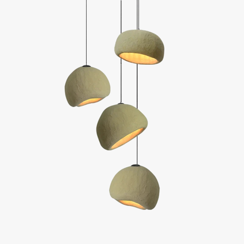 Suspension Lustre Nordique Loft Wabi Sabi - Éclairage LED Escaliers E27