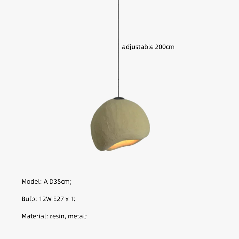 Suspension Lustre Nordique Loft Wabi Sabi - Éclairage LED Escaliers E27