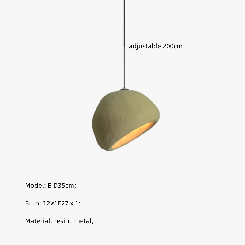 Suspension Lustre Nordique Loft Wabi Sabi - Éclairage LED Escaliers E27