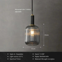 Restaurant Luxe : Suspensions LED en Verre Cuivre pour un Décor Art & Élégance | Marco Lucetti B1 / Sans ampoule