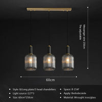 Restaurant Luxe : Suspensions LED en Verre Cuivre pour un Décor Art & Élégance | Marco Lucetti B3 / Sans ampoule