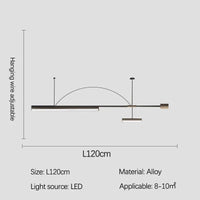  Restaurant Moderne Lustres Bande Linéaire à LED - Luminaires Design Luxe | Marco Lucetti C L120cm / Lumière froide