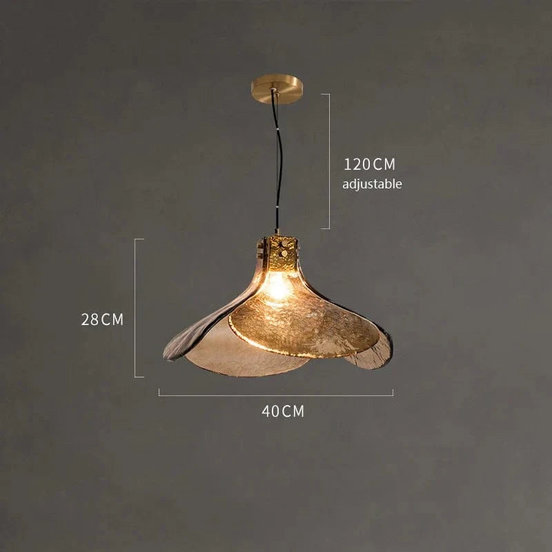 Rétro LED Verre Suspension Lumière Pétale Forme Fleur Lustre Chambre Loft Maison Restaurant Bar Café | Marco Lucetti