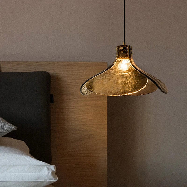 Rétro LED Verre Suspension Lumière Pétale Forme Fleur Lustre Chambre Loft Maison Restaurant Bar Café | Marco Lucetti