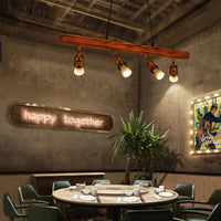 Rétro loft industriel bar lustre restaurant hot pot café lustre en bois magasin de vêtements fond mur spot | Marco Lucetti