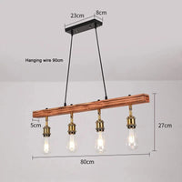 Rétro loft industriel bar lustre restaurant hot pot café lustre en bois magasin de vêtements fond mur spot | Marco Lucetti