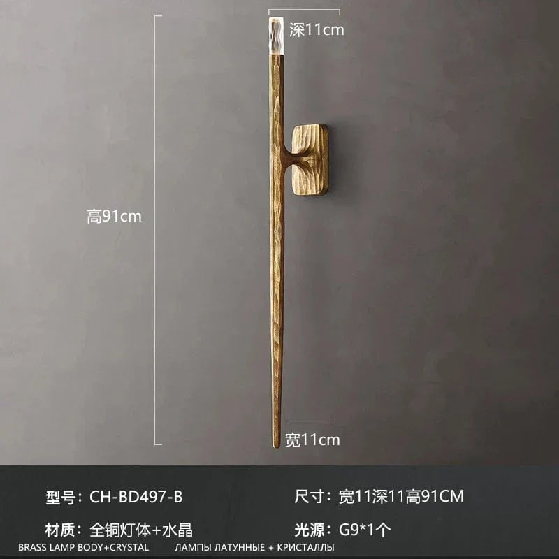 RH Laiton Créatif - Applique Salon Fond Mur Escalier Entrée Étude Médiévale Thaddeus Chambre Lampe de Chevet | Marco Lucetti W11E11H91CM / 3000K / 5W