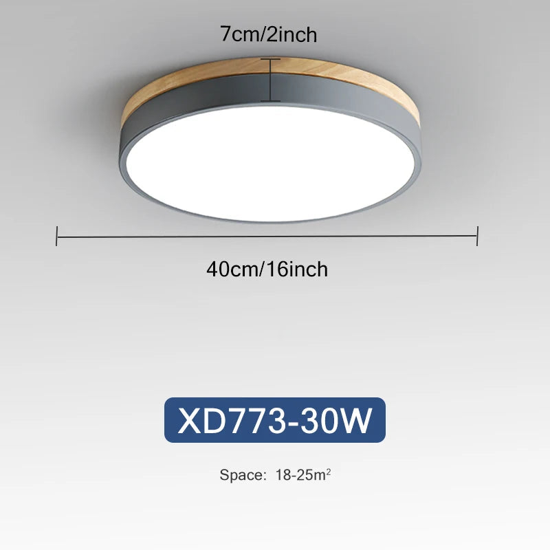 Plafonnier Nordique LED en Bois à 7 Couleurs pour Salon - 3 Lumières Ajustables - Idéal pour Chambre et Couloir