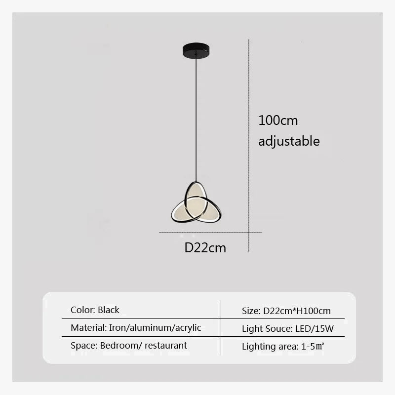 Rotatif LED - Suspension Moderne pour la Maison: Restaurant, Chambre, Porche, Barre - Luminaire de Luxe Léger et Pliable | Marco Lucetti