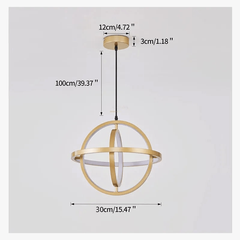 Rotatif LED - Suspension Moderne pour la Maison: Restaurant, Chambre, Porche, Barre - Luminaire de Luxe Léger et Pliable | Marco Lucetti