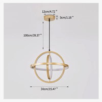 Rotatif LED - Suspension Moderne pour la Maison: Restaurant, Chambre, Porche, Barre - Luminaire de Luxe Léger et Pliable | Marco Lucetti