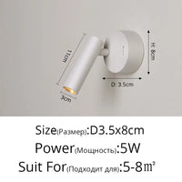 Appliques murales LED Rotatif - Design Moderne - Noir & Blanc - Idéal pour Salon, TV & Allée - Éclairage Intérieur Haut de Gamme