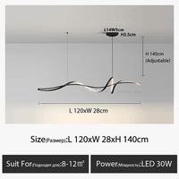 Ruban LED lustre en aluminium pour salle à manger et salon | Marco Lucetti