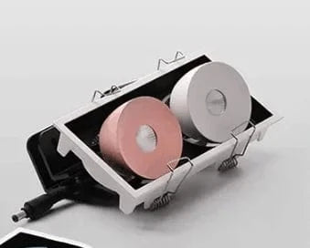 Saiyo - Projecteur LED Encastrable avec Angle Réglable | Marco Lucetti Blanc et rose 2x8W / TuyaZigbee à intensité variable