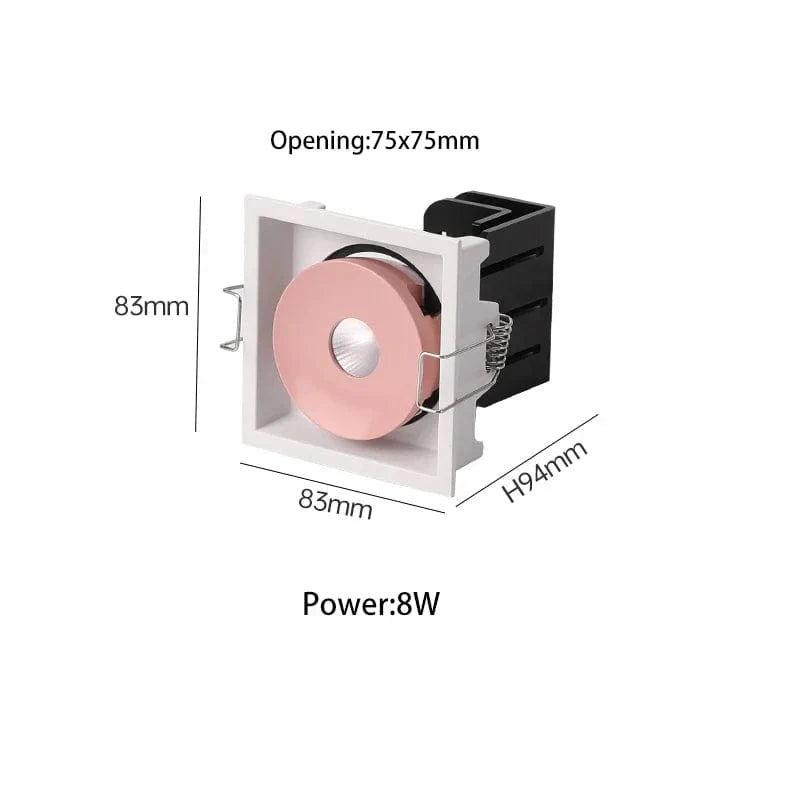 Saiyo - Projecteur LED Encastrable avec Angle Réglable | Marco Lucetti Blanc et rose 8W S / TuyaZigbee à intensité variable