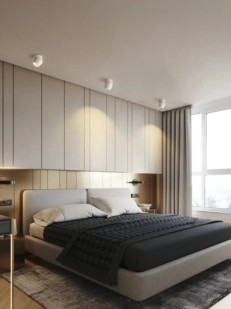 Saiyo - Projecteurs LED montés en surface 12W Downlight rond en aluminium - Idéal pour salon, chambre et magasin | Marco Lucetti