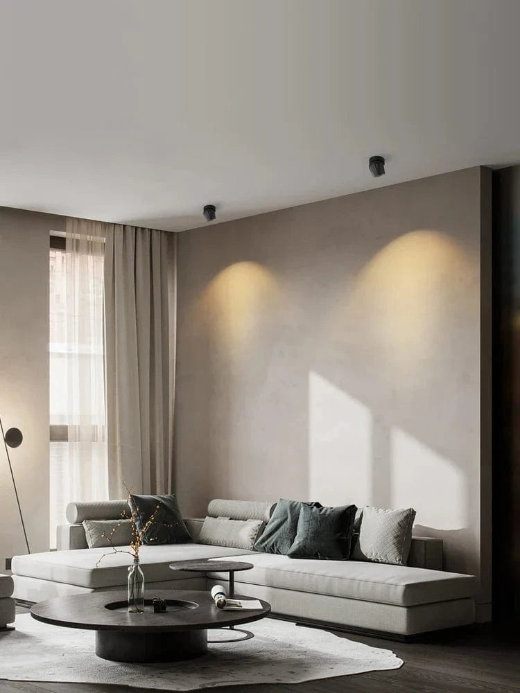 Saiyo - Projecteurs LED montés en surface 12W Downlight rond en aluminium - Idéal pour salon, chambre et magasin | Marco Lucetti