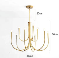 Salle à manger moderne : Luminaires suspendus design et éclairage intérieur LED | Marco Lucetti C taille 9 têtes or / Blanc froid