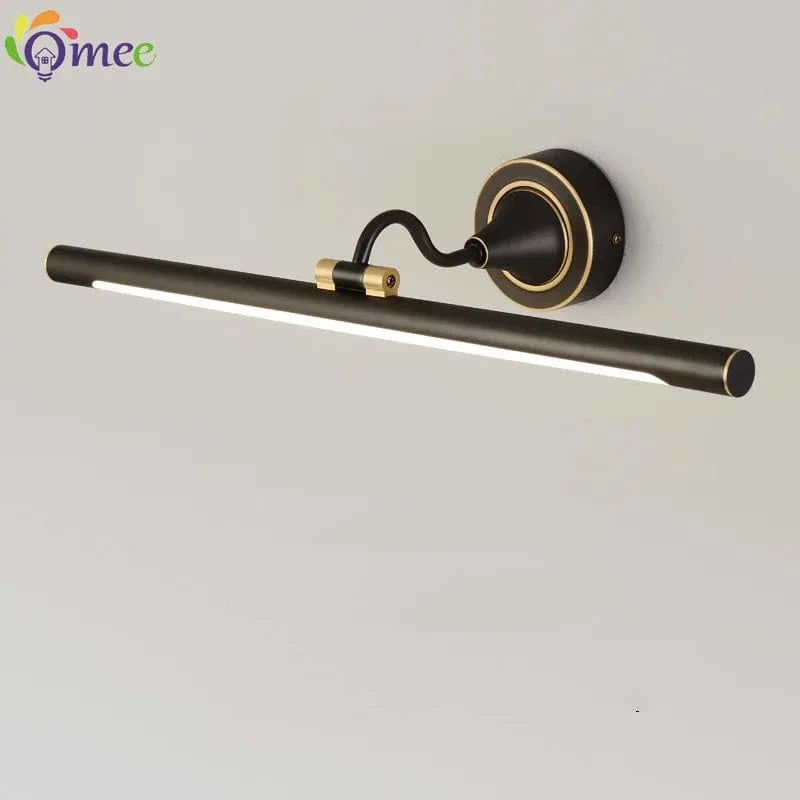 Salle de bain Vanity Light - Applique Miroir Black Bronze luminaire pour la maison moderne - Appliques Murales Makeu | Marco Lucetti
