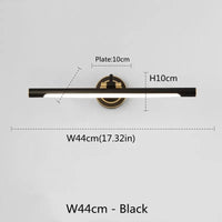 Salle de bain Vanity Light - Applique Miroir Black Bronze luminaire pour la maison moderne - Appliques Murales Makeu | Marco Lucetti 44 cm Noir / CHINE / Blanc chaud (2700-3500K)