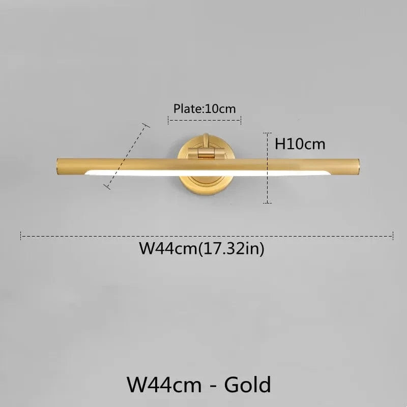 Salle de bain Vanity Light - Applique Miroir Black Bronze luminaire pour la maison moderne - Appliques Murales Makeu | Marco Lucetti 44cm Bronze doré / CHINE / Blanc chaud (2700-3500K)