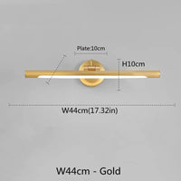 Salle de bain Vanity Light - Applique Miroir Black Bronze luminaire pour la maison moderne - Appliques Murales Makeu | Marco Lucetti 44cm Bronze doré / CHINE / Blanc chaud (2700-3500K)