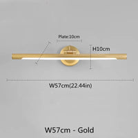 Salle de bain Vanity Light - Applique Miroir Black Bronze luminaire pour la maison moderne - Appliques Murales Makeu | Marco Lucetti 57cm Bronze doré / CHINE / Blanc chaud (2700-3500K)