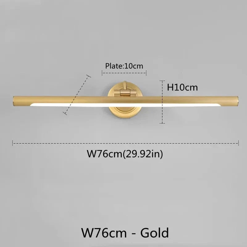 Salle de bain Vanity Light - Applique Miroir Black Bronze luminaire pour la maison moderne - Appliques Murales Makeu | Marco Lucetti 76cm Bronze doré / CHINE / Blanc chaud (2700-3500K)