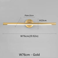 Salle de bain Vanity Light - Applique Miroir Black Bronze luminaire pour la maison moderne - Appliques Murales Makeu | Marco Lucetti 76cm Bronze doré / CHINE / Blanc chaud (2700-3500K)