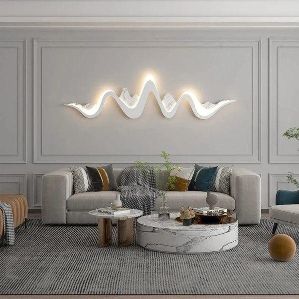 Salon Nordique Moderne: Canapé Fond Appliques Chambre Lampe de Chevet Art Déco | Marco Lucetti