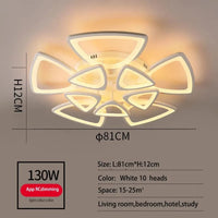 Salon plafonnier LED Nordique  - Lustre carré pour éclairage intérieur | Marco Lucetti 10 têtes blanches / Chine / Application RCdimming