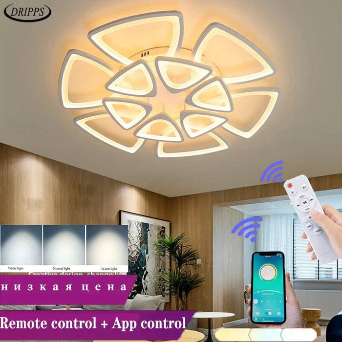 Salon plafonnier LED Nordique  - Lustre carré pour éclairage intérieur | Marco Lucetti