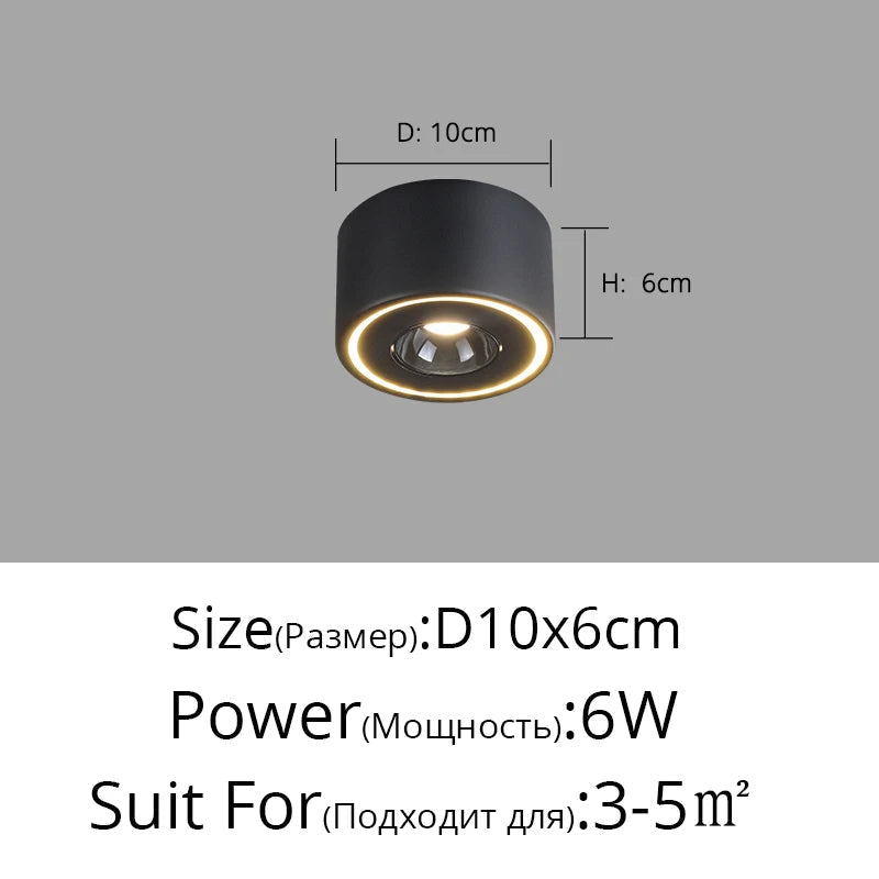 Spot carré LED anti-éblouissement en surface - Lumin'easy
