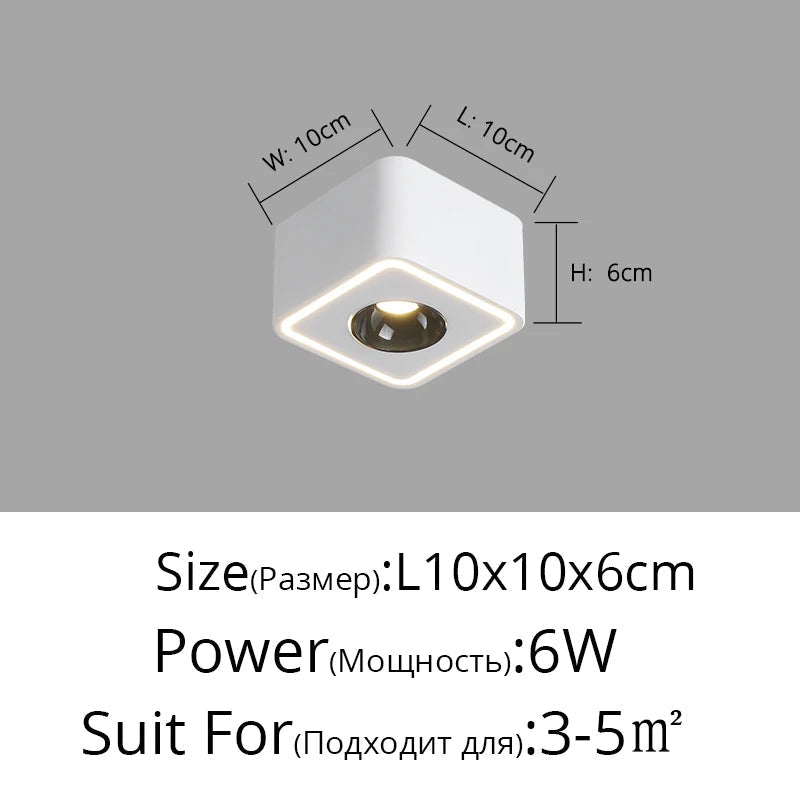 Spot carré LED anti-éblouissement en surface - Lumin'easy