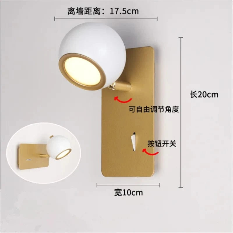 SANBUMG | Lumière LED Moderne Réglable - Applique Murale 180° - Style Nordique | Marco Lucetti D