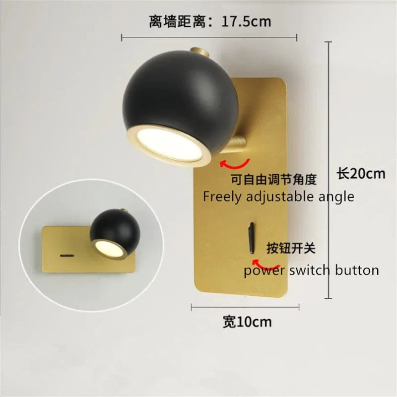 SANBUMG | Lumière LED Moderne Réglable - Applique Murale 180° - Style Nordique | Marco Lucetti E