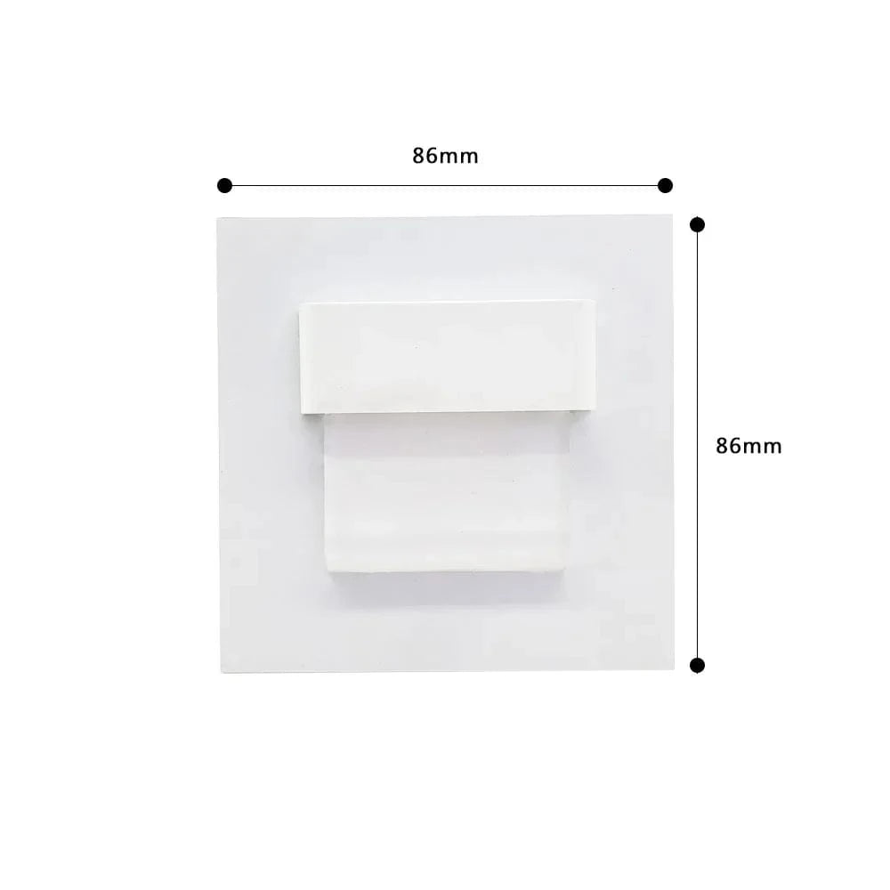 SANDIY - Applique murale encastrée avec capteur de mouvement pour escaliers | Marco Lucetti Interrupteur Blanc / CHINE / Blanc chaud (2700-3500K) | 3W avec BOÎTE