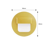 SANDIY - Applique murale encastrée avec capteur de mouvement pour escaliers | Marco Lucetti Swtich Or Rond / CHINE / Blanc chaud (2700-3500K) | 3W avec BOÎTE