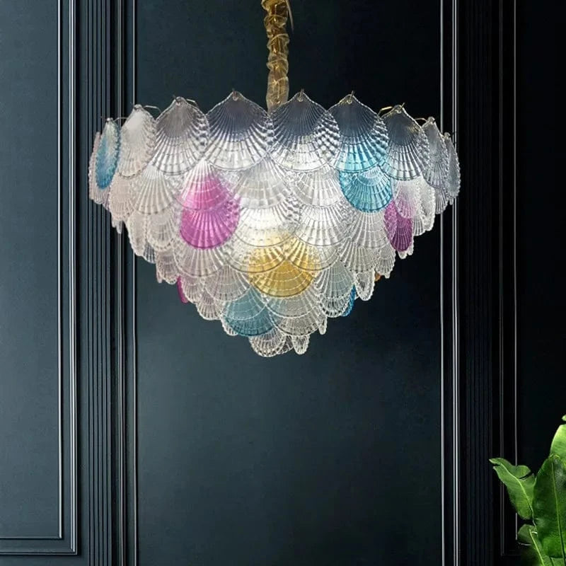 SANDYA – Collection de lustres de luxe modernes avec abat-jour en verre | Marco Lucetti