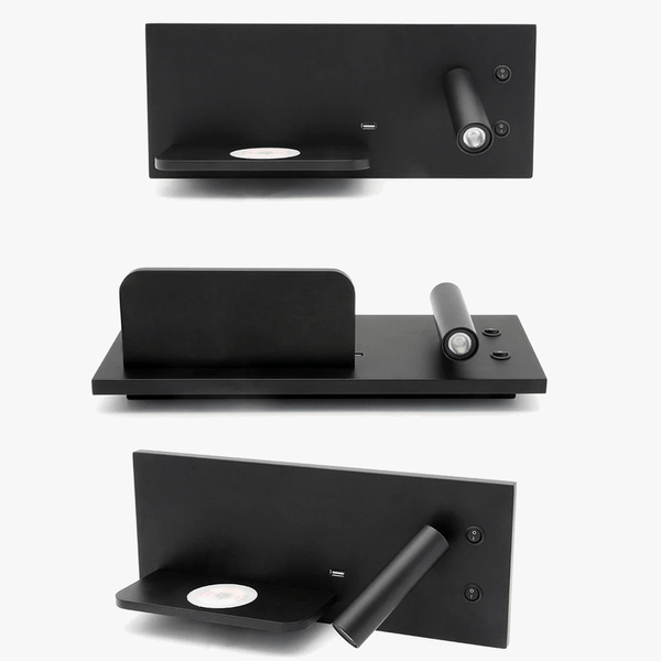 Sandyha: Applique Moderne avec Chargeur Sans Fil et Éclairages de Nuit. | Marco Lucetti