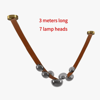 Sandyha Lustre en Cuir avec Suspension LED - Design Moderne | Marco Lucetti