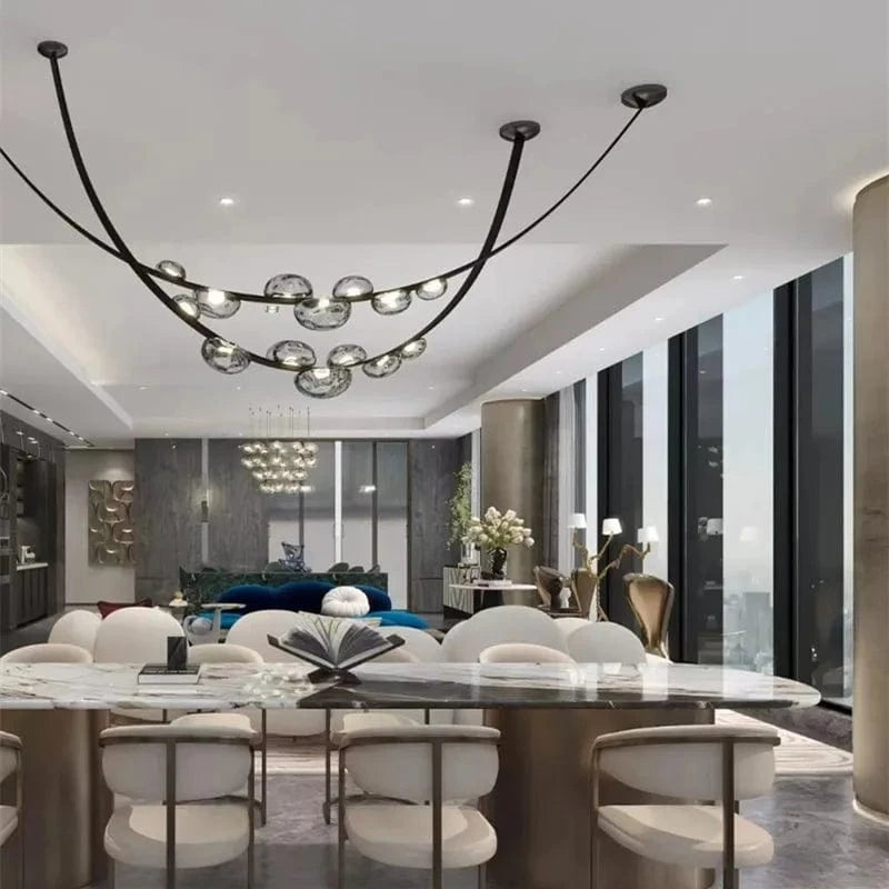Sandyha Lustre en Cuir avec Suspension LED - Design Moderne | Marco Lucetti