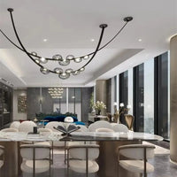 Sandyha Lustre en Cuir avec Suspension LED - Design Moderne | Marco Lucetti