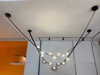 Sandyha Lustre en Cuir avec Suspension LED - Design Moderne | Marco Lucetti
